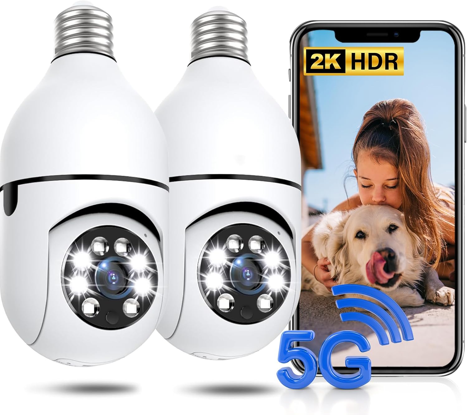 Outdoor Security Camera with LED Lights