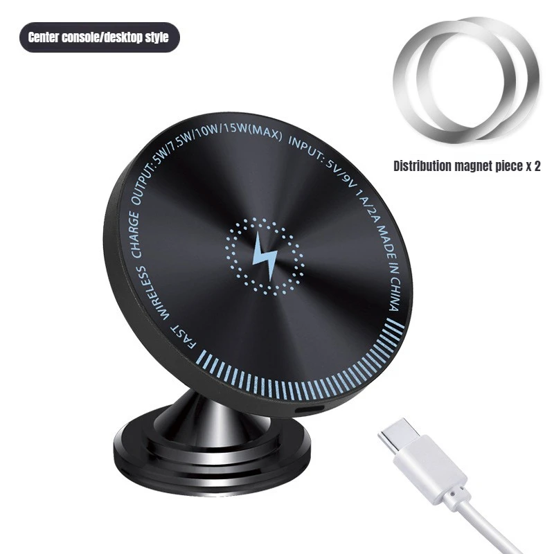 Mini Car Wireless Charger | MagSafe-Compatible Dashboard Mount